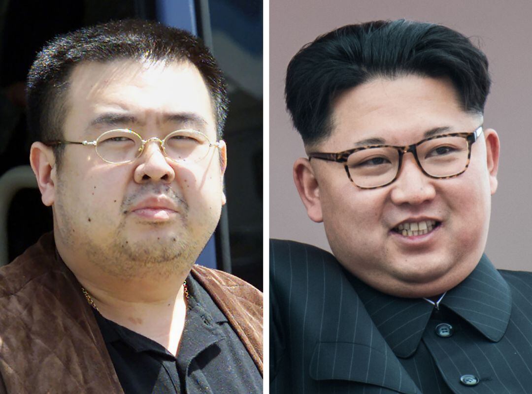 Kim Jong Nam (I) y Kim Jong-un (D)