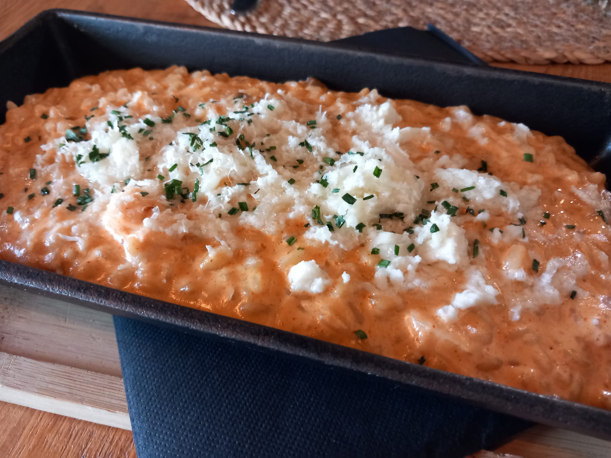 Risotto de boletus, langostinos y payoyo