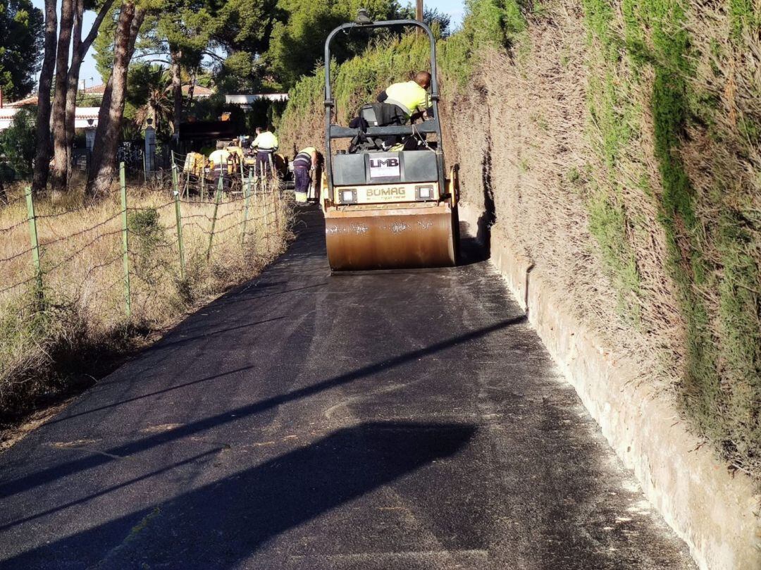 Obras calle Cambridge Elda