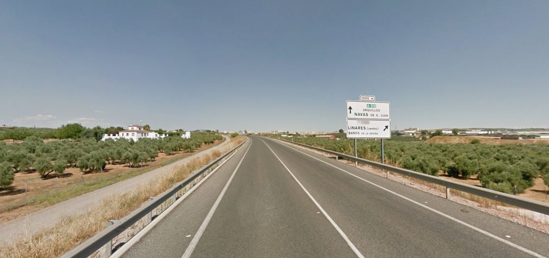 Carretera A-312, donde fue hallado el ciclista.