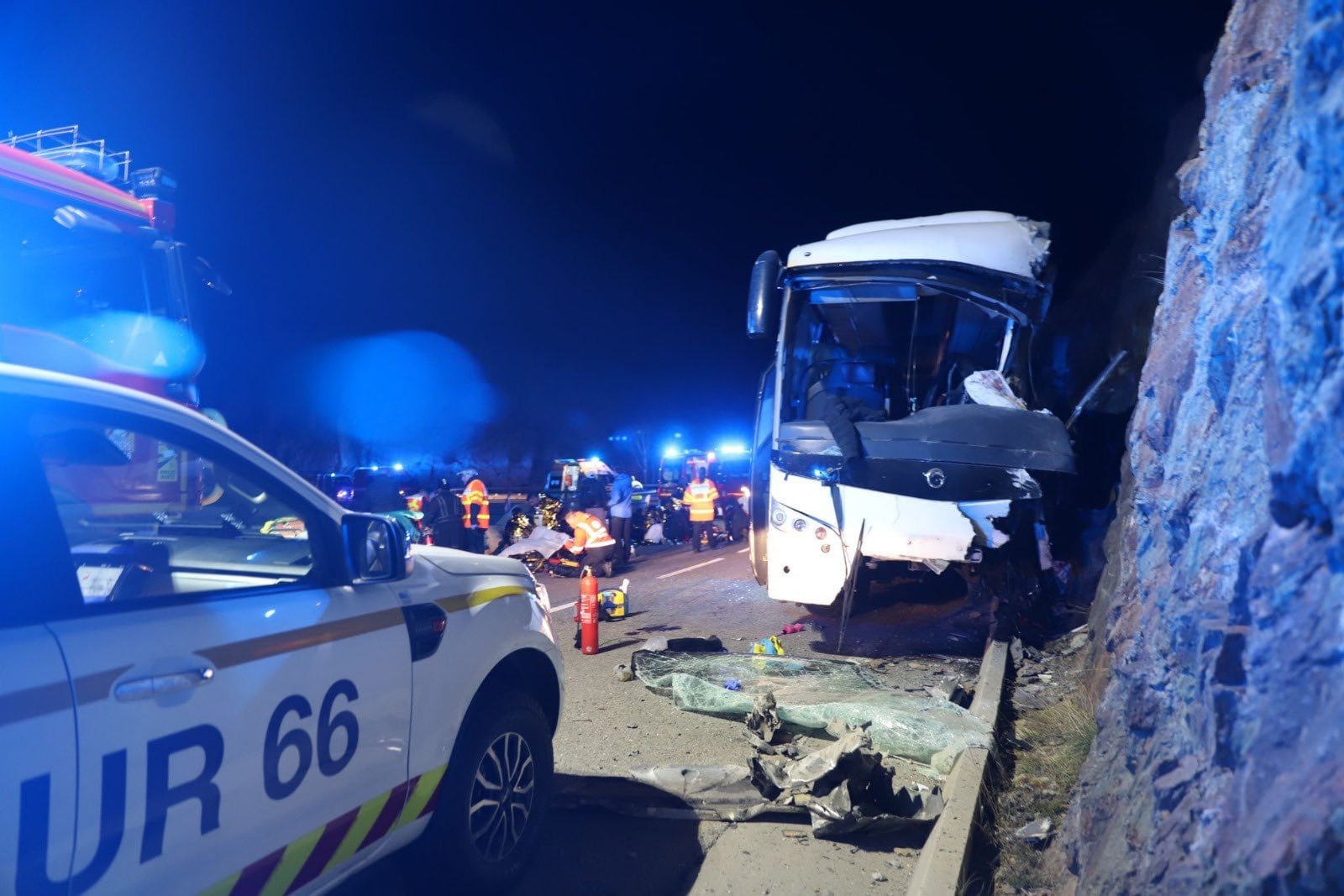 Accident d&#039;autobús a Porte Puymorens, prop del Pas de la Casa.