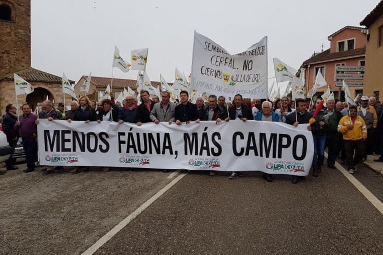 Movilización de la Alianza por la Unidad del Campo en la localidad de Tábara