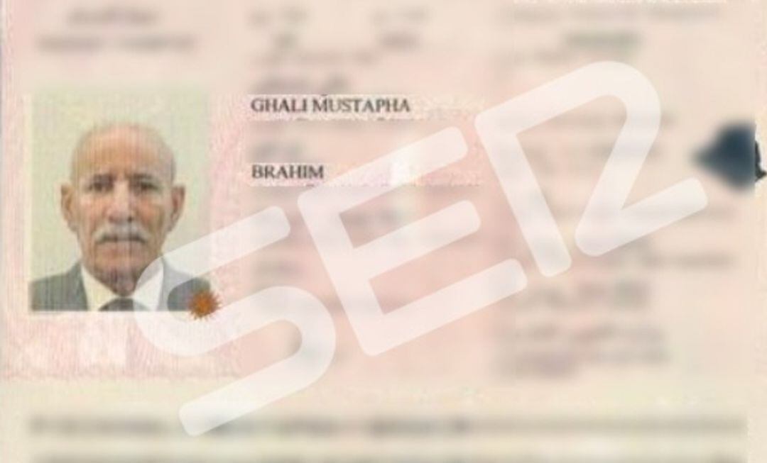 El pasaporte del líder del Frente Polisario, Brahim Ghali.