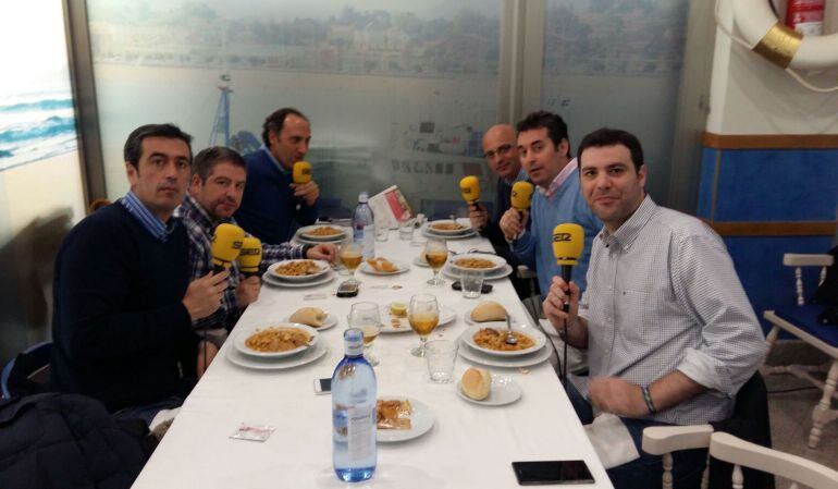 De izquierda a derecha, Manolo Aguilar, Fran Ronquillo, Santiago Ortega, Ismael Medina, Florencio Ordóñez y Samuel Silva