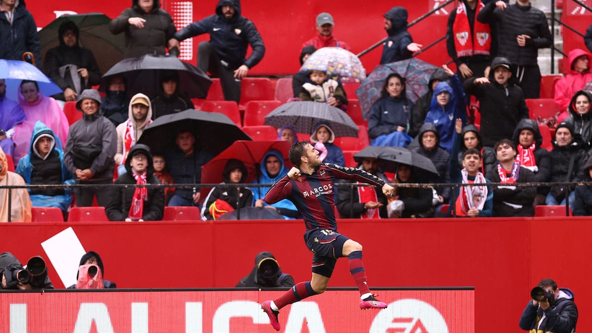 Sevilla FC 0-3 Levante UD: resumen, resultado y goles del partido de la jornada 18 de LaLiga