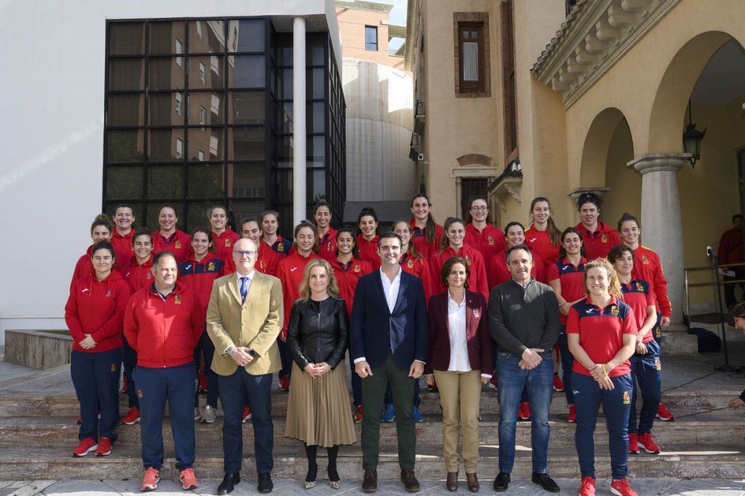 La Selección Española de Rugby en el Ayuntamiento.