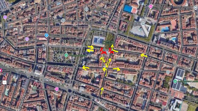 Se cortará el tráfico en la calle Duquesa de la Victoria, en el tramo entre Juan XXIII y Beti Jai con una serie de afecciones a la movilidad en la zona