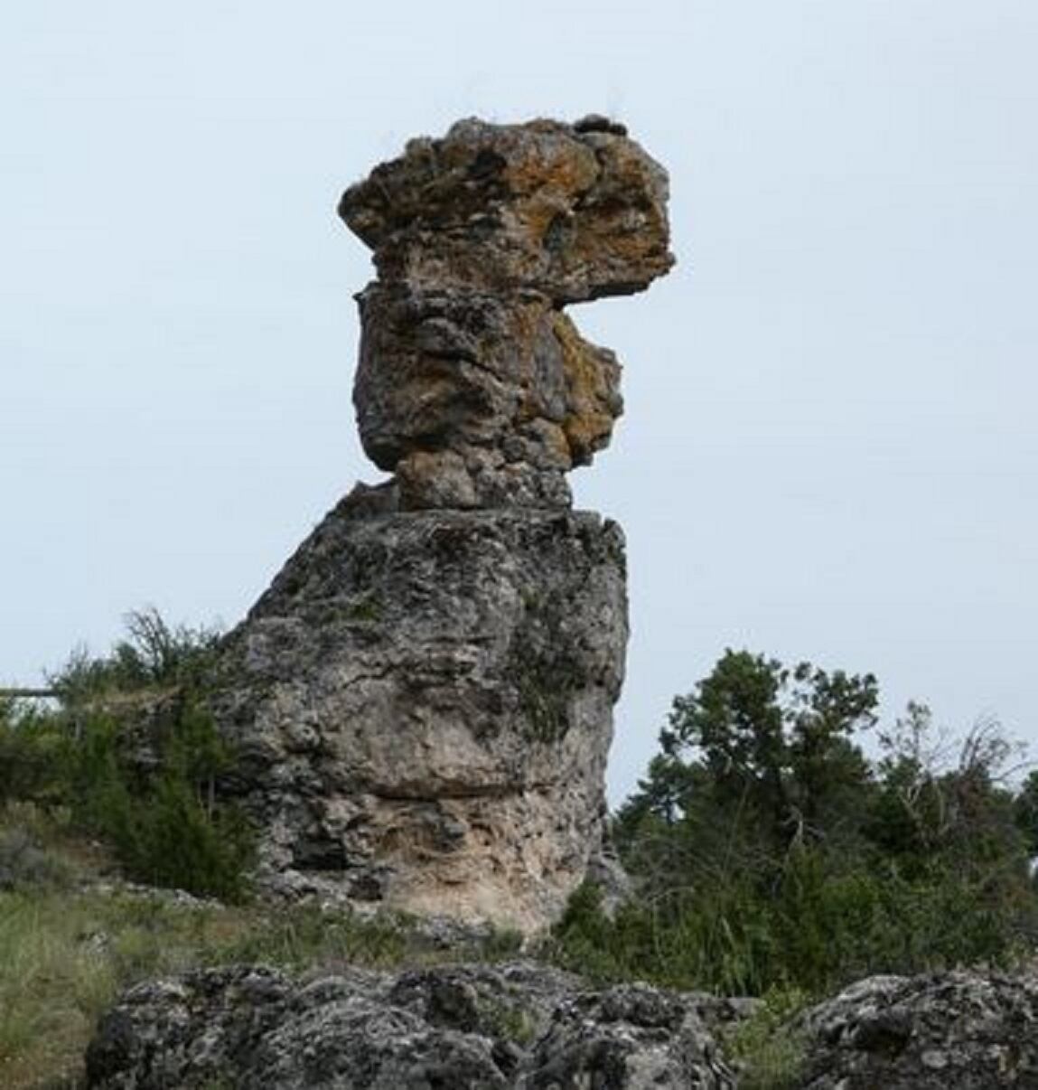 Peña del Capricho en la ciudad encantada de Carrascosa (Cuenca).