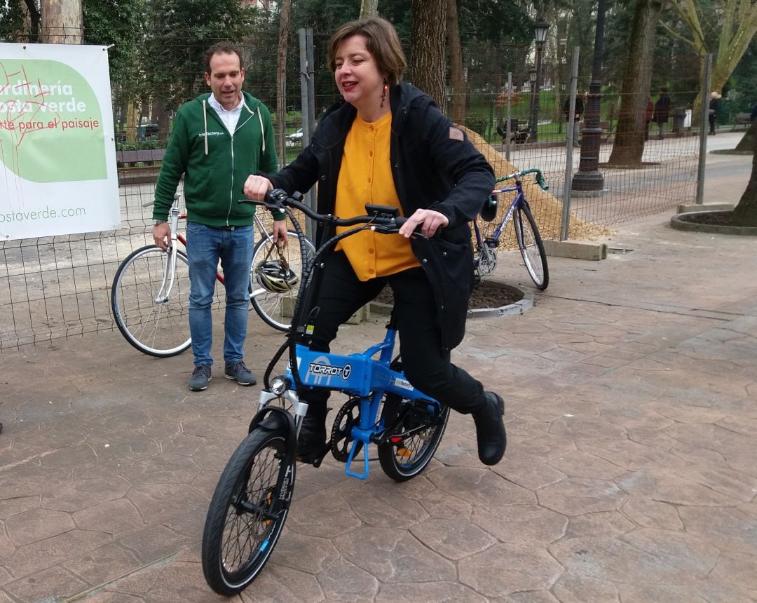 Ana Taboada, durante este mandato, participando en un evento en el Campo de San Francisco.