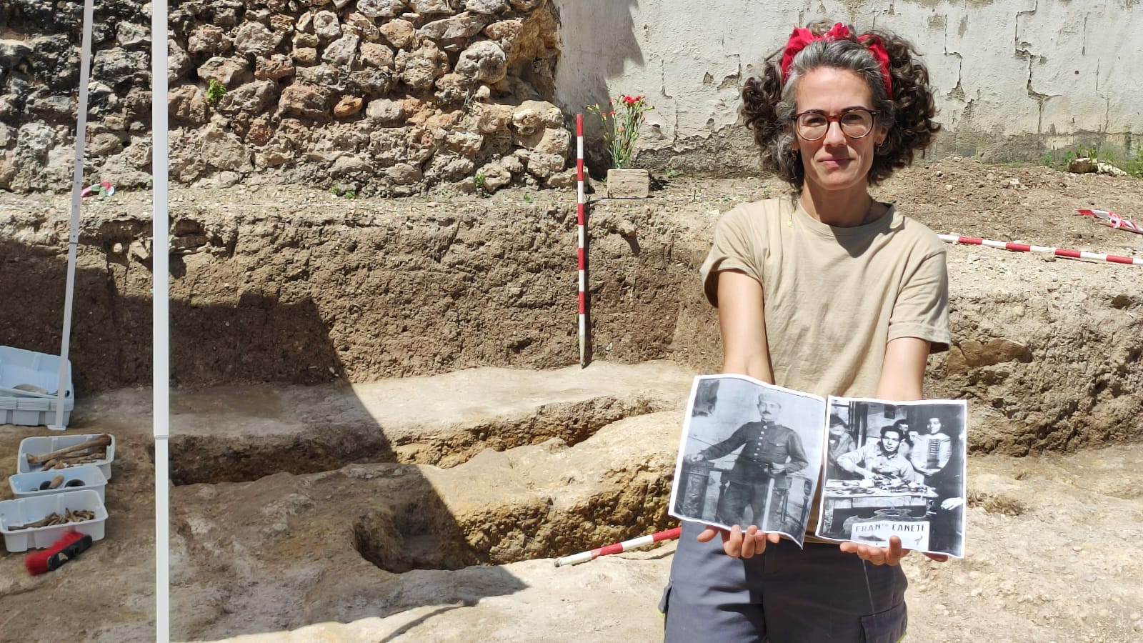 Virginia Barea, la arqueóloga que ha dirigido la intervención en las fosas comunes del cementerio de Cabra