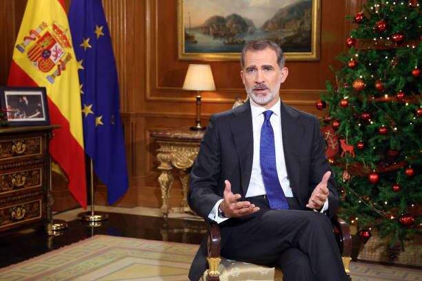 El Felipe VI dara un discursó de Navidad en Nochebuena como cada 24 de diciembre. (Photo by Casa de S.M. el Rey/Spanish Royal Household via Getty Images)