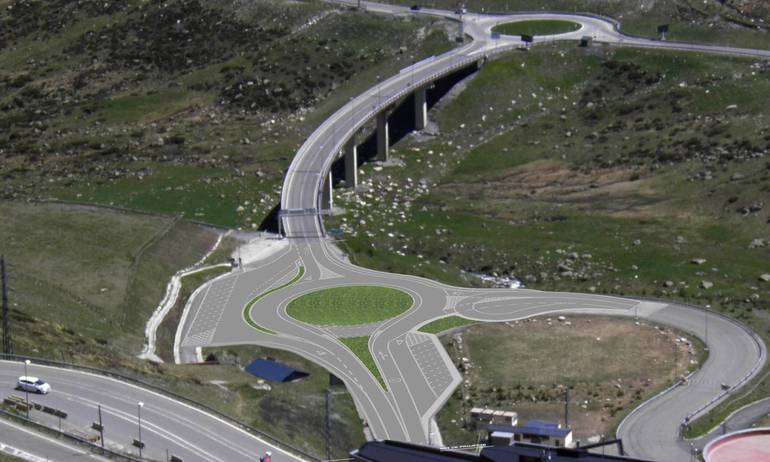 Imatge del projecte d&#039;enllaç entre el Túnel d&#039;Envalira i el Pas de la Casa