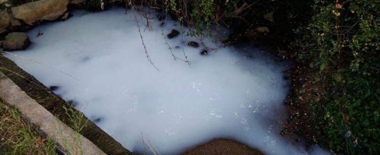 Vertido en el río Valiñas