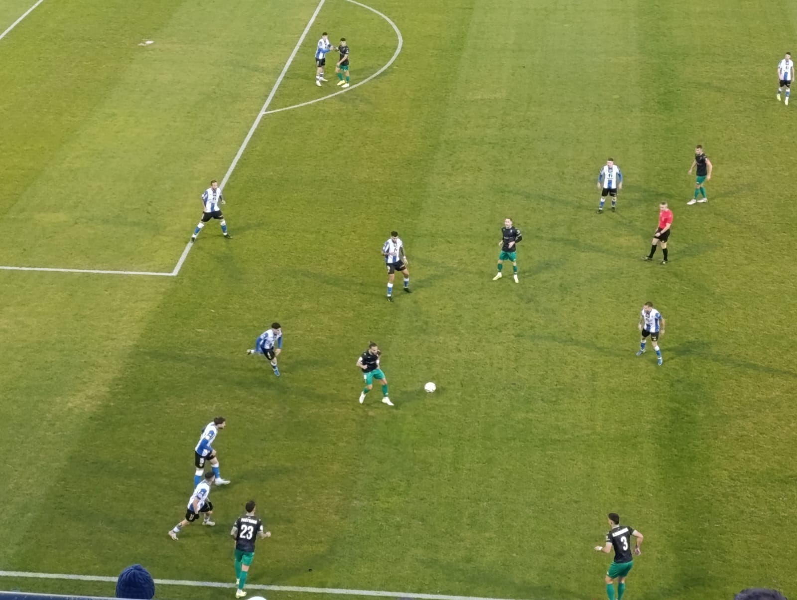 Instante del partido en el Estadio Rico Pérez, entre el Hércules y el CD Alcoyano