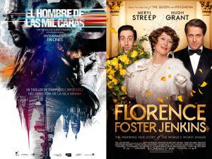 Cartel de &quot;El hombre las mil caras&quot; y &quot;Florence Foster Jenkins&quot;