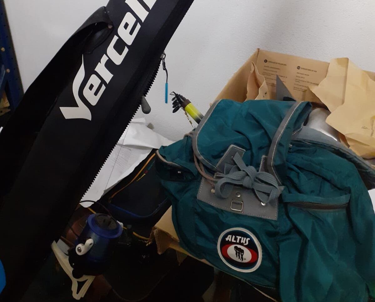 Material incautado al detenido