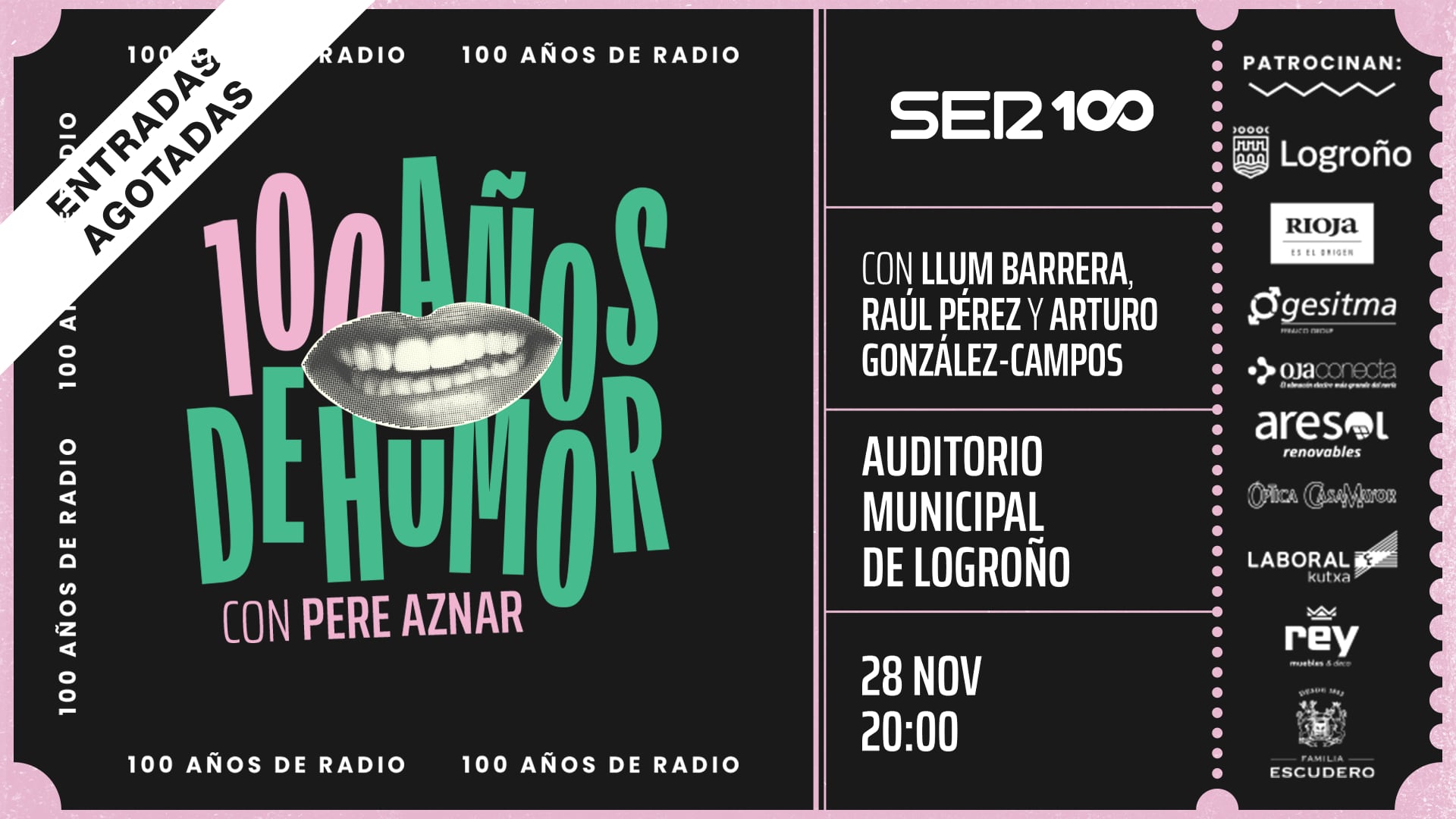 Entradas agotadas para la Gala 100 años de humor en Logroño