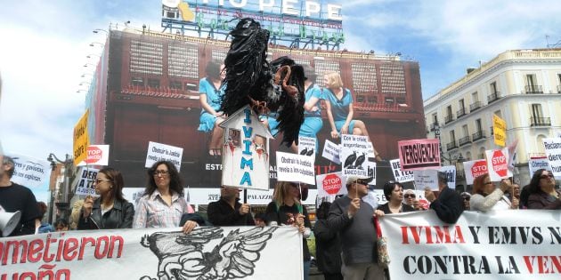 Manifestación de afectados en la Puerta del Sol