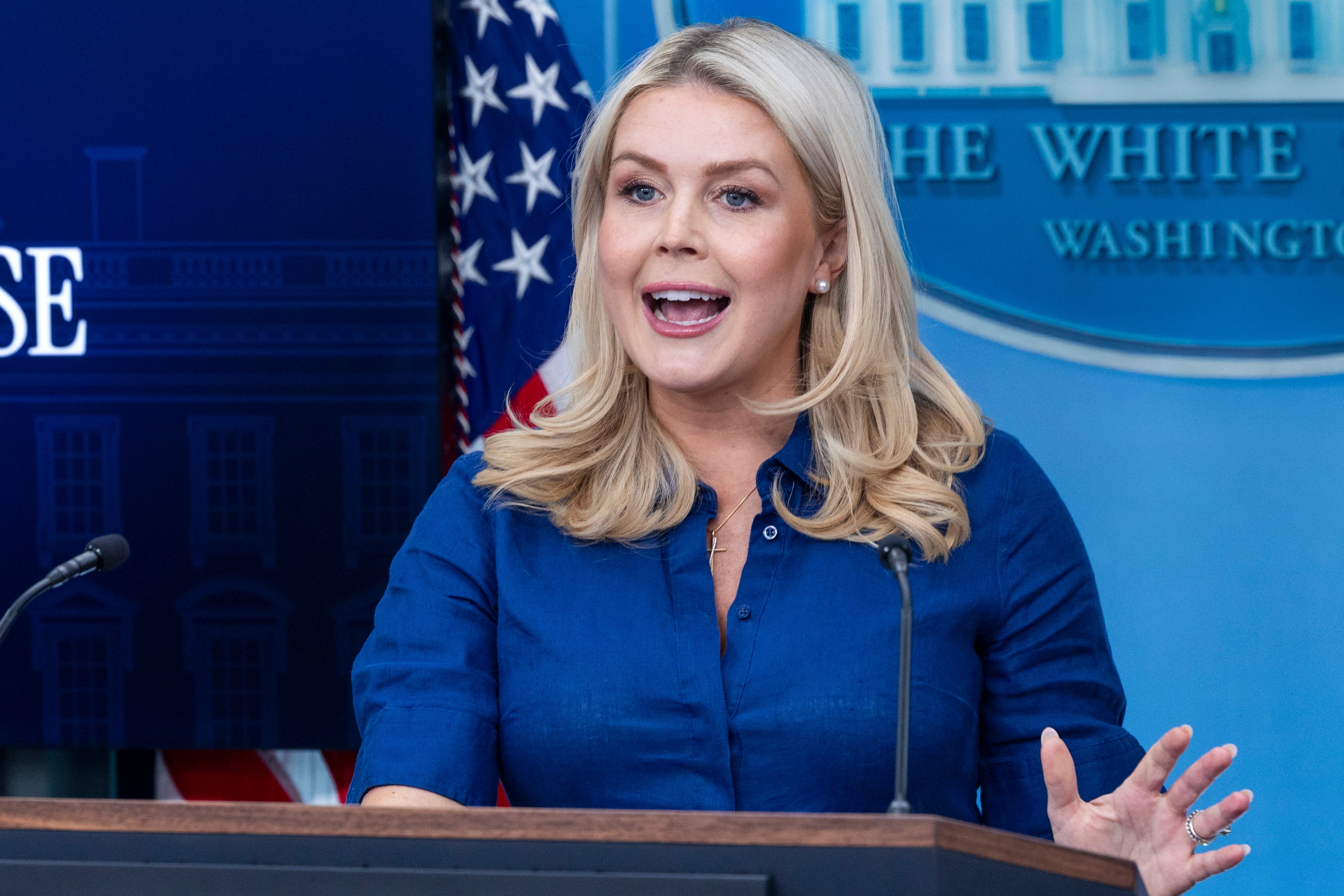 La portavoz de la Casa Blanca, Karoline Leavitt. 