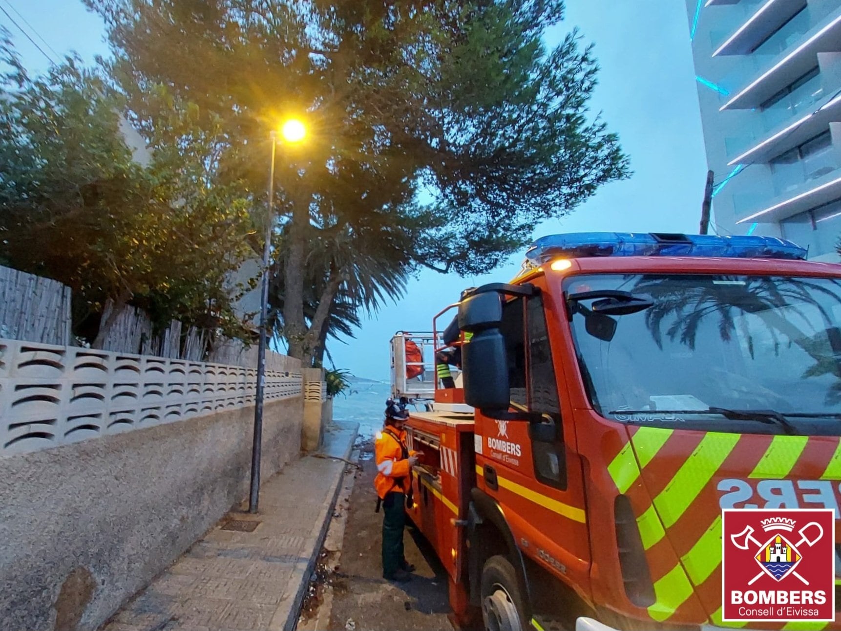 Vehículo de los bomberos de Ibiza