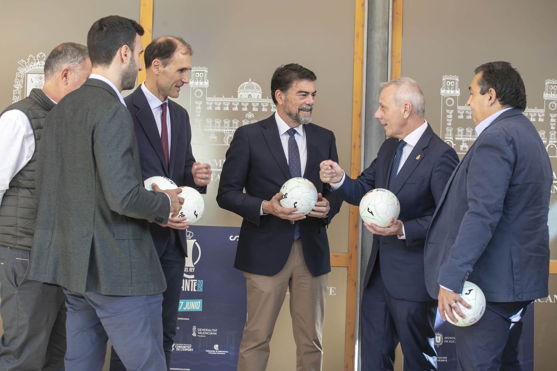 Francisco Blázquez y Luis Barcala, presidente de la RFEBM y Alcalde de Alicante