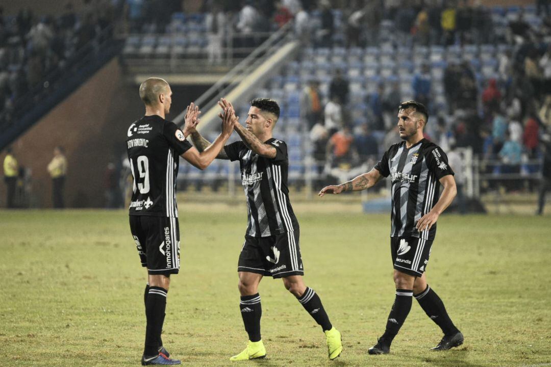 El Cartagena celebrando un gol