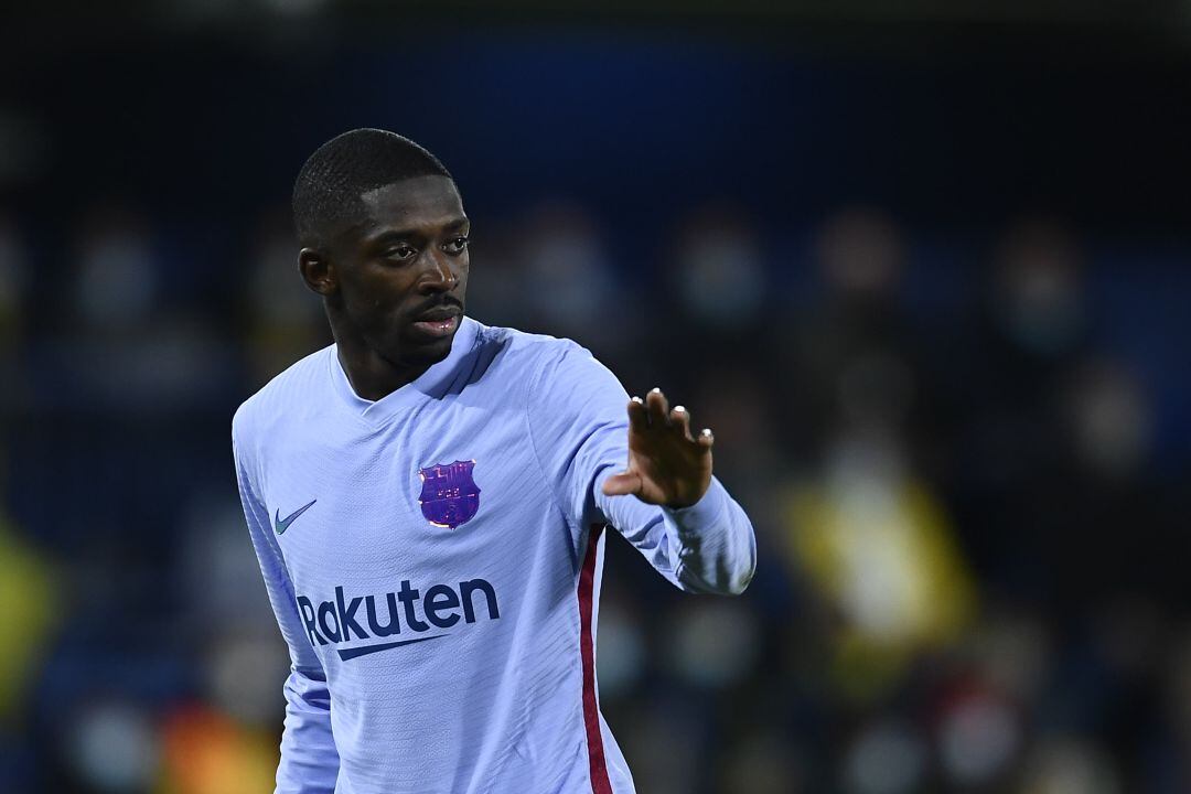 Dembélé, durante el partido del Barcelona contra el Villarreal