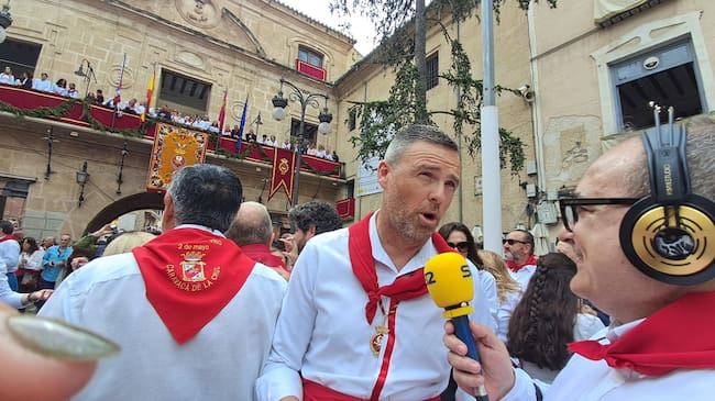 José Francisco García, alcalde de Caravaca en la fiesta de los Caballos del Vino