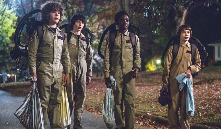 Los protagonistas de &#039;Stranger Things&#039; durante la segunda temporada de la serie.