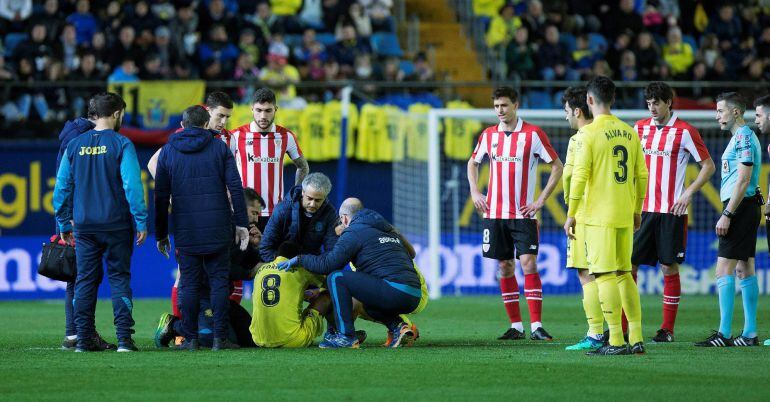 Fornals, atendido por servicios médicos del Villarreal