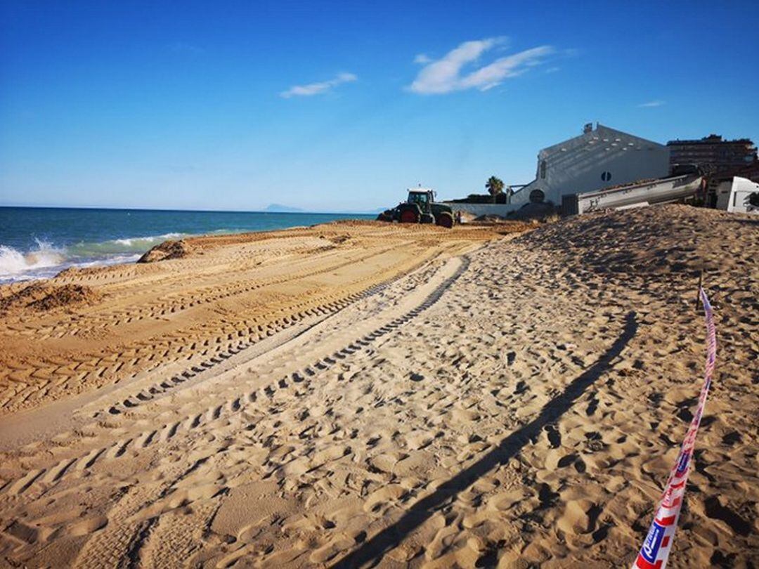 Arena para la platja de la Goleta de Tavernes