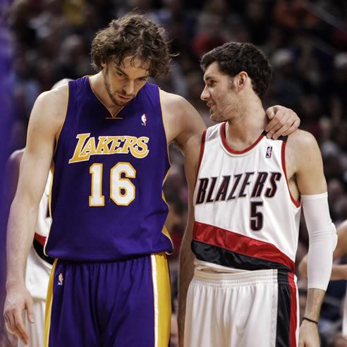 Un gran Rudy Fernández ayudó a Blazers a imponerse a Los Lakers de Pau Gasol y Kobe Bryant