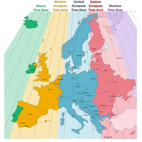 Propuesta de husos horarios de la Comisión Europea