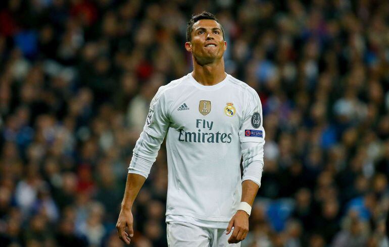 El delantero portugués del Real Madrid Cristiano Ronaldo durante el partido