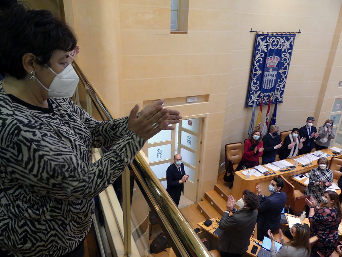 Homenaje del pleno del Ayuntamiento de Segovia a Alfredo Matesanz