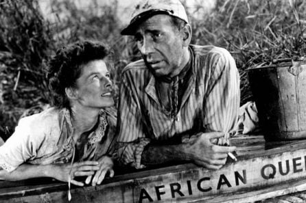 Katharine Hepburn y Humphrey Bogart, protagonistas de La reina de África