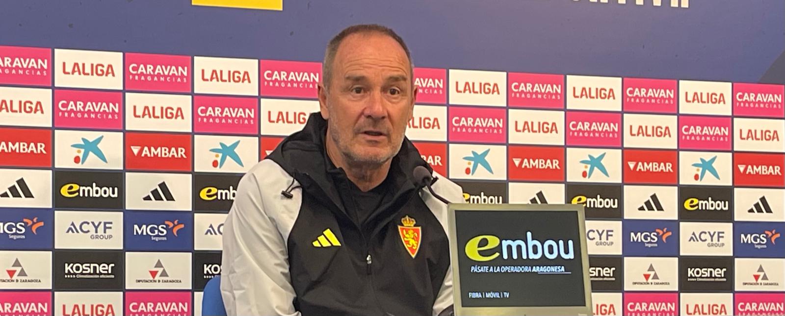 Víctor Fernández, durante la rueda de prensa previa al partido ante el Espanyol