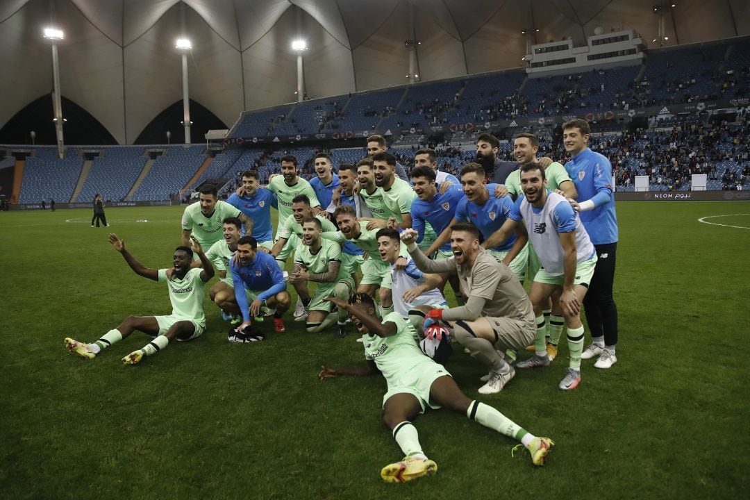 El Athletic celebra el pase a la final de la Supercopa