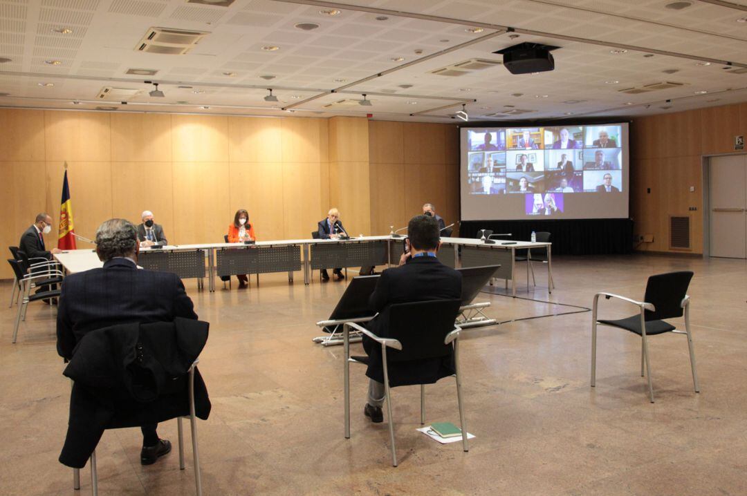 Un dels actes de la XIII Trobada Empresarial Iberoamericana que té lloc amb motiu de la Cimera de Caps d'Estat i de Govern a Andorra.