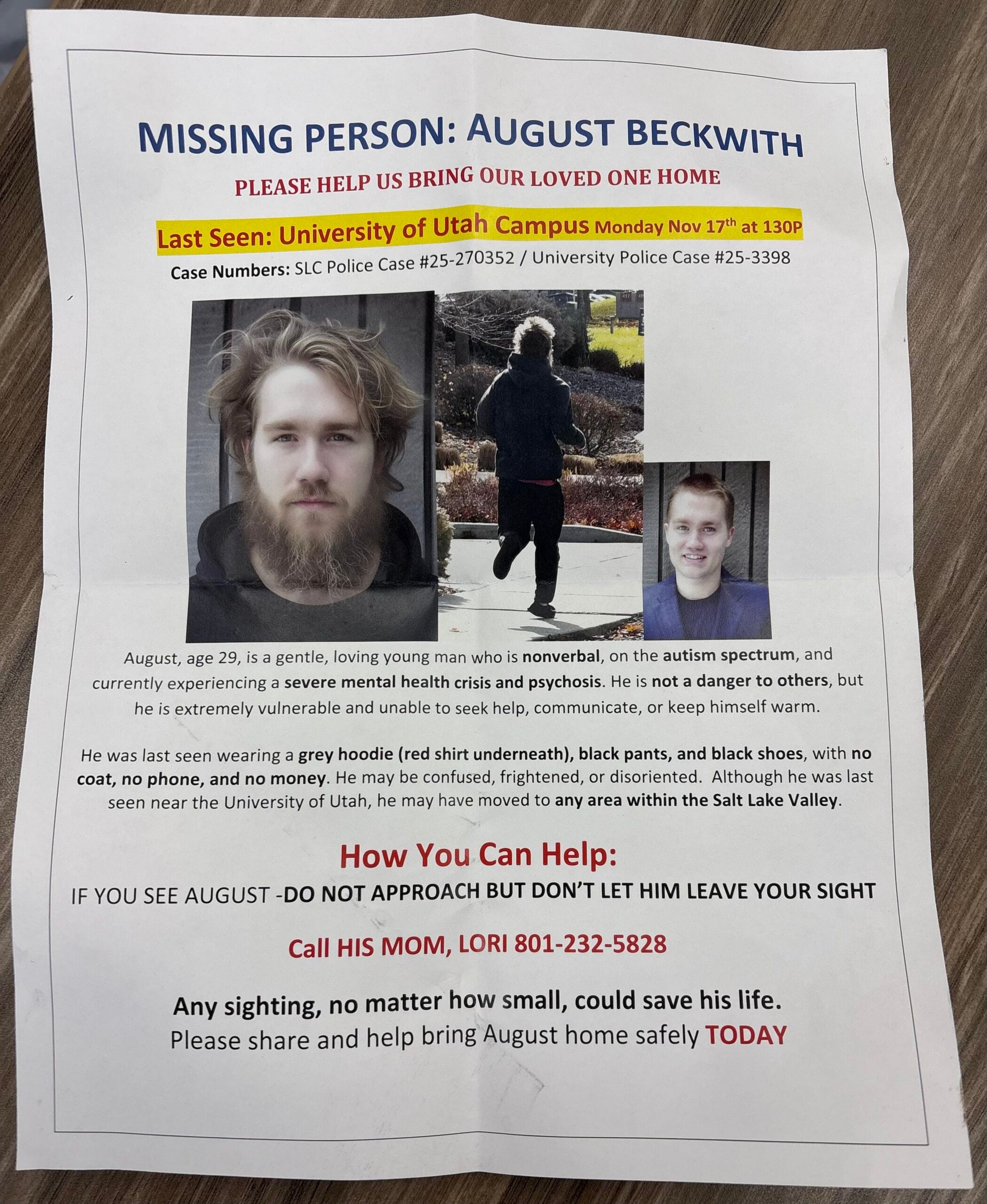 El joven autista desaparecido