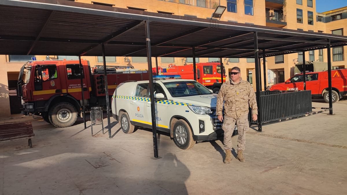 Guillermo Nieto, un militar palentino en el corazón de las inundaciones de levante