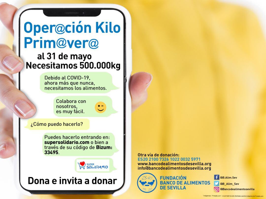 Imagen de la campaña Operación Kilo Primavera del Banco de Alimentos de Sevilla