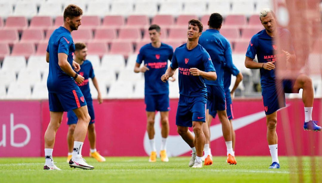 Entrenamiento del Sevilla F.C