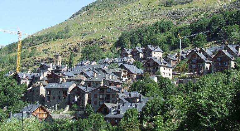 Imatge del nucli de Taüll, a la Vall de Boí, a la comarca de l'Alta Ribagorça