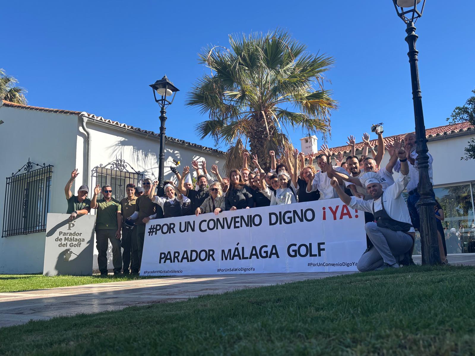 Protesta en el parador de Golf