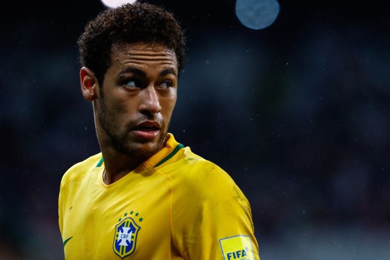 Neymar, durante un partido con Brasil