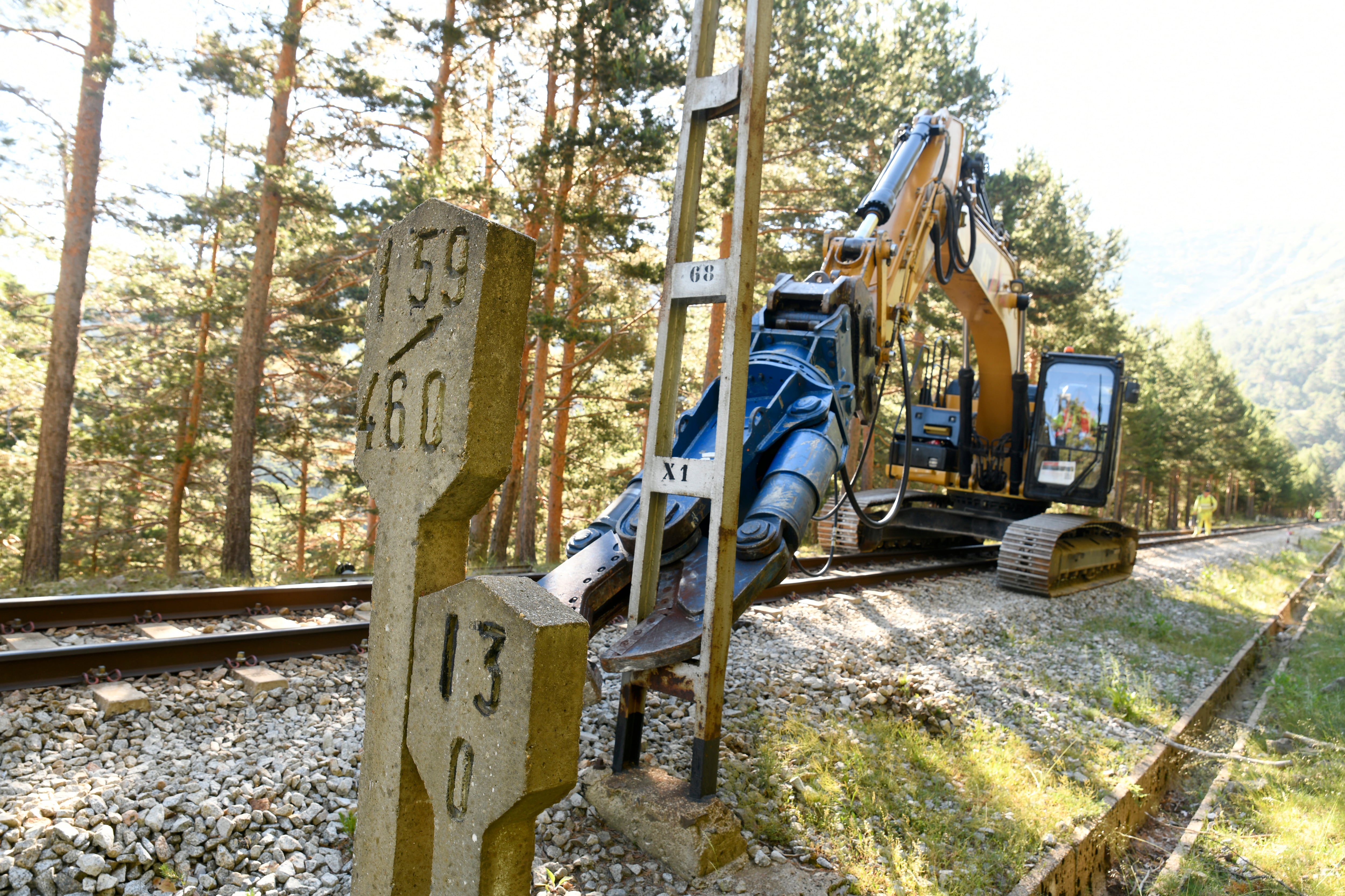 Obras de renovación de la línea de Cercanías entre Cercedilla y Cotos