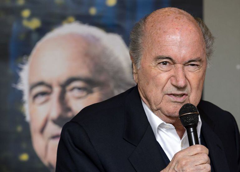 Joseph Blatter durante un acto