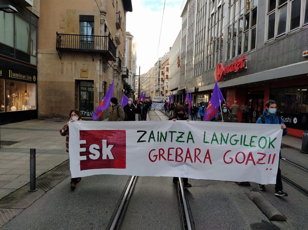 Manifestación del sector de cuidados en Vitoria