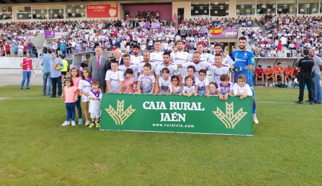 Alineación inicial del Real Jaén en el partido frente al Algeciras.